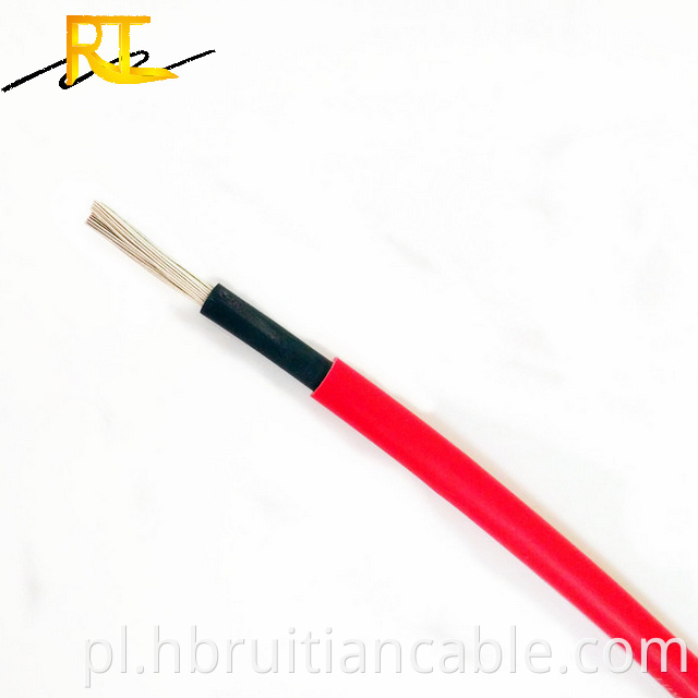 PVF1-F PV Solar Cable Standard/4 mm/6 mm/10 mm/16 mm cyndy przewodnik miedziany XLPE Kable DC do słonecznego 1500V